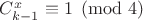 $C_{k-1}^x \equiv 1 \pmod 4$
