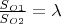 $\frac{S_{O1}} {S_{O2}}=\lambda $