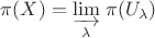 $\pi(X)=\underset{\lambda}{\varinjlim}\;\pi(U_\lambda)$