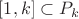$[1, k] \subset P_k$