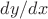 ${dy}/{dx}$