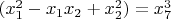 $(x_1^2-x_1x_2+x_2^2)=x_7^3$