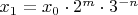 $x_1=x_0\cdot 2^m\cdot 3^{-n}$