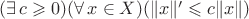 $(\exists\,c\geqslant0)(\forall\,x\in X)(\|x\|'\leqslant c\|x\|)$