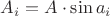 $A_i = A\cdot\sin a_i$