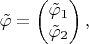 $$\tilde{\varphi}=\begin{pmatrix}\tilde{\varphi}_1\\\tilde{\varphi}_2\end{pmatrix},$$