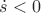 $\dot s<0$
