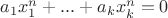 $a_1x_1^n+...+a_kx_k^n=0$