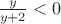 $\frac{y}{y+2} < 0$
