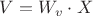 $V = W_v \cdot X$