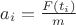 $ a_i = \frac {F(t_i)}{m} $