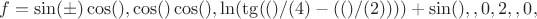 $$  f=\sin(&alpha;)&bull;\cos(ϕ),\cos(&theta;) \cos(ϕ),\ln(\tg((&pi;)/(4)-((ϕ)/(2))))+\sin(ϕ),&theta;,0,2 &pi;,ϕ,0,&pi; $$