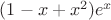 $(1-x+x^2)e^x$