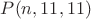 $P(n, 11, 11)$