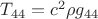 $T_{44}  = c^2 \rho g_{44} $