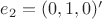 $e_2 = (0,1,0)'$