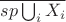 $\overline{sp\bigcup_i X_i}$