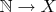 $\mathbb N\to X$