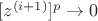 $[z^{(i+1)}]^p\to 0$