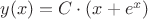 $y(x)=C\cdot(x+e^x)$