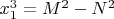 ${x_1^3}=M^2-N^2$
