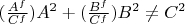 $(\frac {A^f} {C^f}) A^2 + (\frac {B^f}{C^f})B^2 \ne C^2$