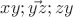 $\vec{xy;yz;zy}$