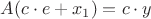 $A(c\cdot e +x_1) = c\cdot y$ $A(c\cdot e +x_1) = c\cdot y$