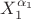 $X_{1}^{{{\alpha }_{1}}}$