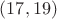 $(17, 19)$