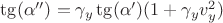 $\tg(\alpha'')=\gamma_y\tg(\alpha')(1+\gamma_y v_y^2)$