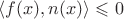 $\langle f(x), n(x) \rangle \leqslant 0$