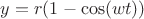 $y = r (1 - \cos(w t))$
