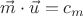 $\vec m\cdot\vec u=c_m$
