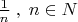 $\frac{1}{n}\;,\;n \in N$