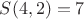 $S(4, 2) = 7$