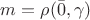 $m=\rho(\bar{0},\gamma)$