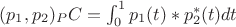 $(p_1,p_2)_P\Pmathbb{C}=\int_0^1p_1(t)*p_2^*(t)dt$