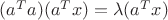 $(a^Ta)(a^Tx)=\lambda(a^Tx)$