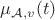 $\mu_{\mathcal{A},v}(t)$