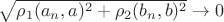 $\sqrt{\rho_1(a_n,a)^2+\rho_2(b_n,b)^2} \to 0$