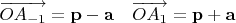 $\overrightarrow{OA_{-1}}=\mathbf p-\mathbf a\quad\overrightarrow{OA_{1}}=\mathbf p+\mathbf a$