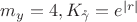$m_y=4, K_{\mathring\gamma} = e^{|r|}$ $m_y=4, K_{\mathring\gamma} = e^{|r|}$