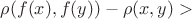 $\rho(f(x), f(y)) - \rho(x, y) > \epslion$