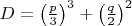 $D=\left(\frac{p}{3}\right)^3+\left(\frac{q}{2}\right)^2$
