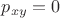 $p_{xy} =0$