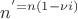 \[
n^'  = n(1 - \nu i)
\]