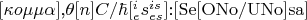 $
[\kappa o\mu\mu\alpha]$,$\theta[n]C/\hbar[^i_e s^{is}_{es}]$:$\mathrm{[Se[ONo/UNo]sa]}
$