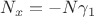 $N_x=-N\gamma_1$