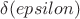 $\delta(epsilon)$